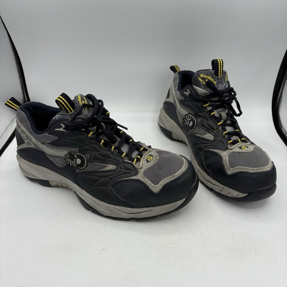 Dunham Shoes by New Balance Mens Size 9.5 2E EE Black Work Hard‎ Toe Lace Up